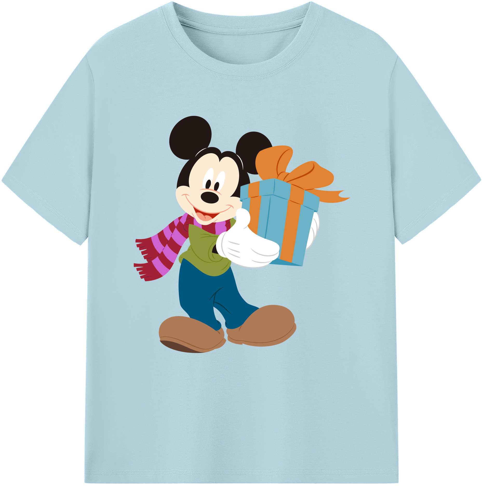 （画像用） ミッキーマウス Mickey Mouse 綿100％半袖Tシャツ（フロントプリント）